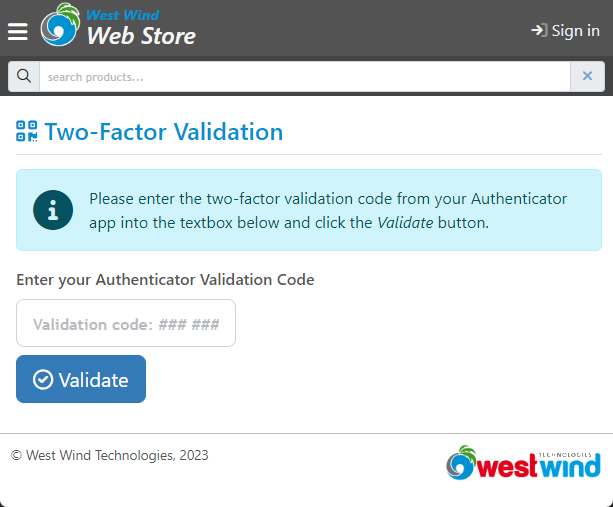 Two Factor Validation In Web